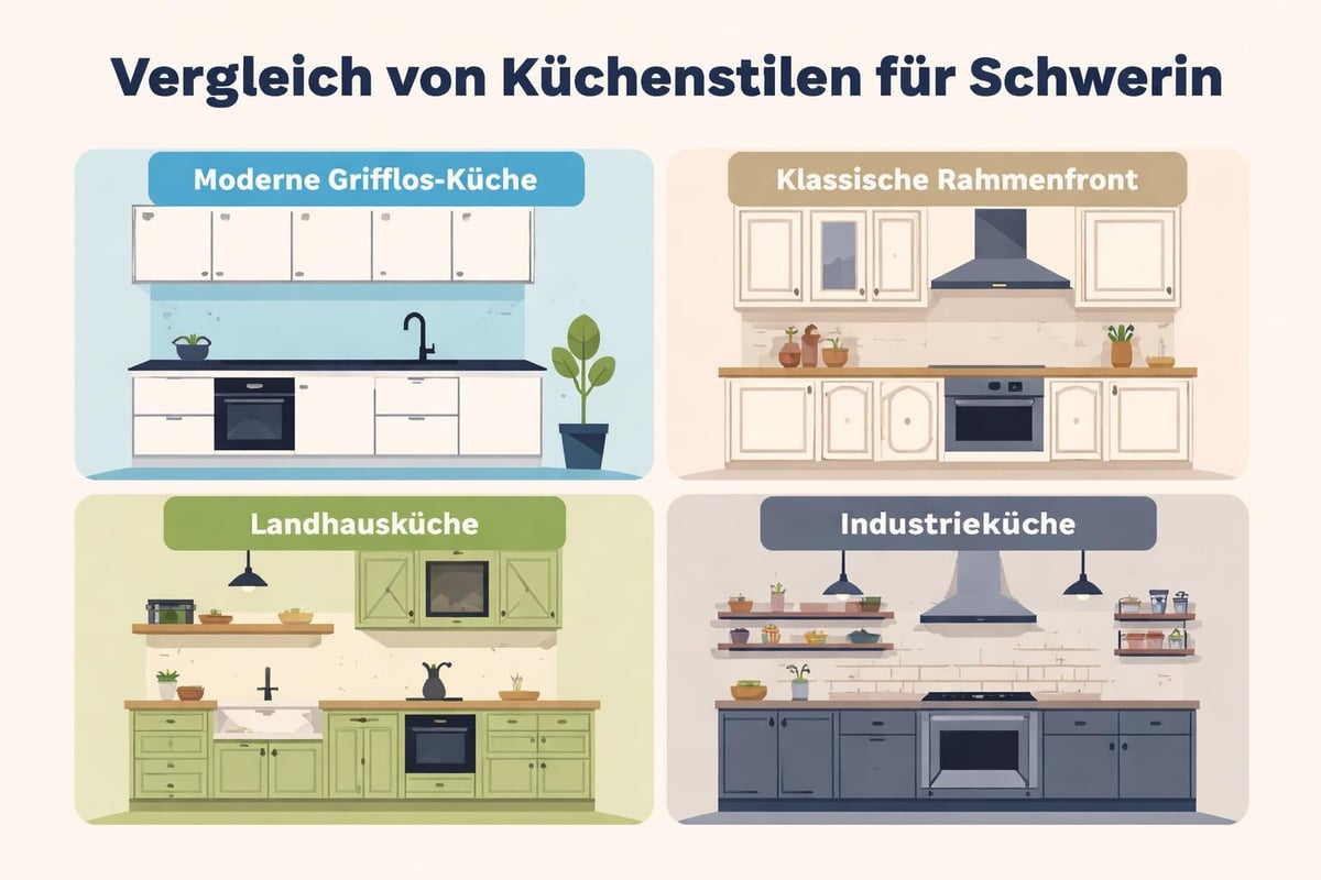 Verschiedene Küchenstile