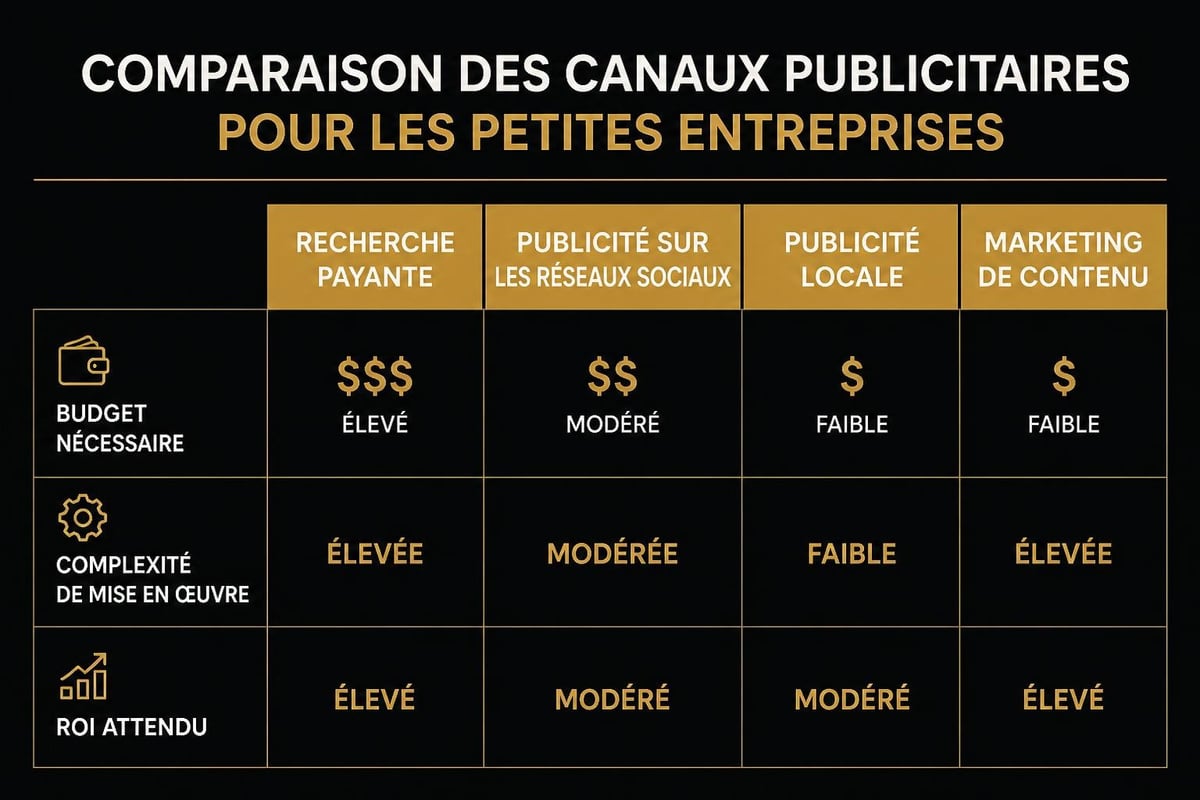 Small business advertising channels comparison