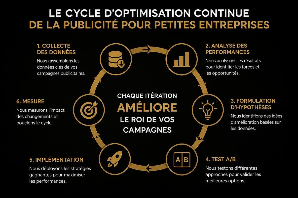 Small business advertising optimization cycle