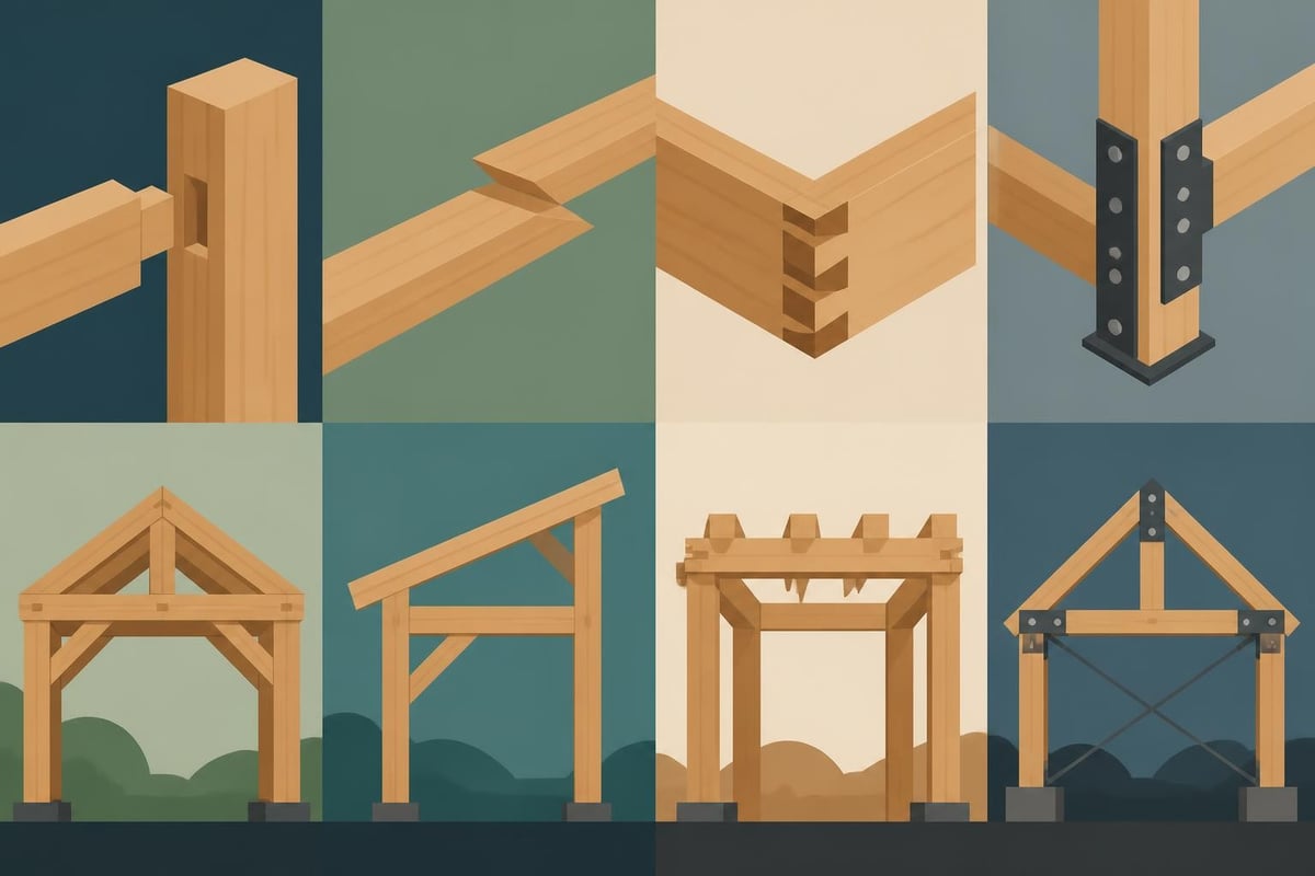 Timber frame joint types