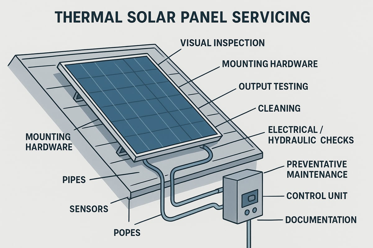 Step-by-Step Thermal Solar Panel Servicing Process
