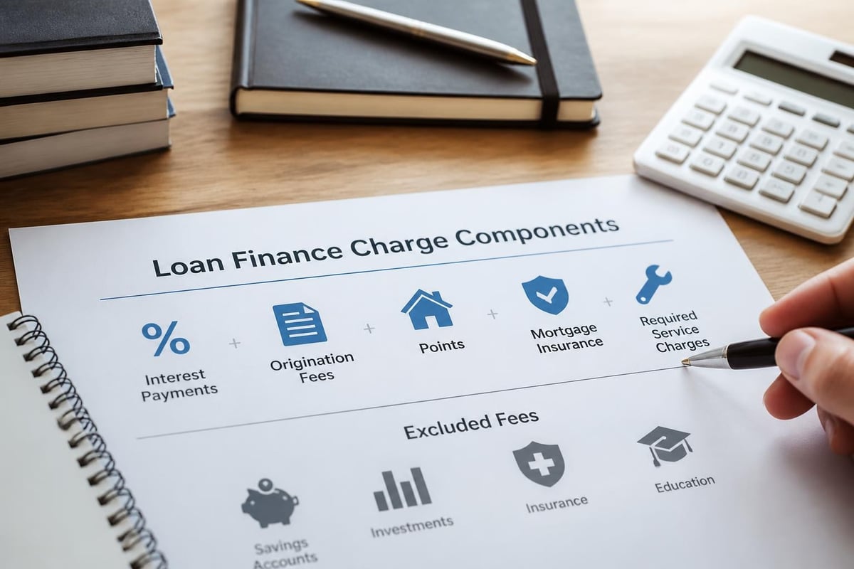 Finance charge components breakdown