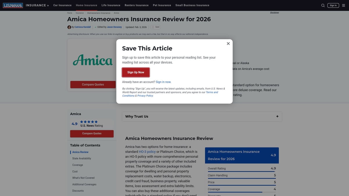 7 Top Home Insurance Comp Picks to Consider in 2026 - Amica