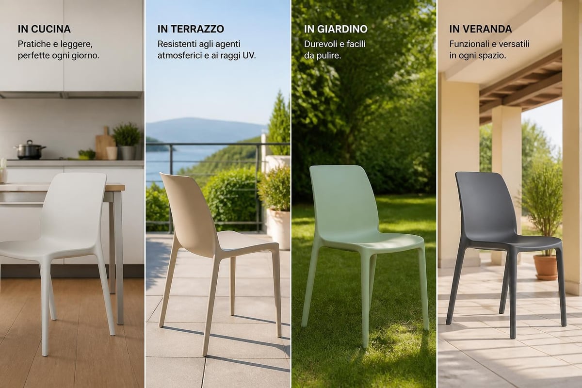 Sedie polipropilene interno esterno