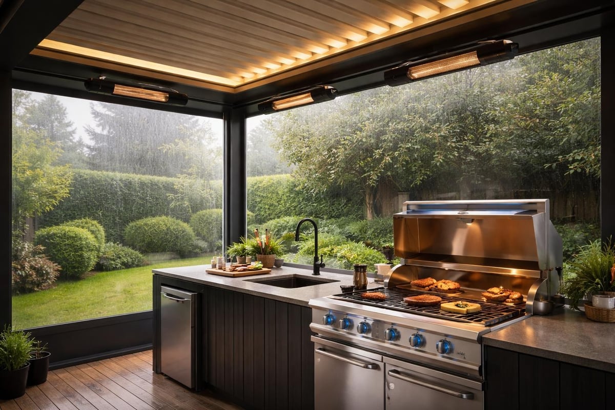 Year-round outdoor kitchen