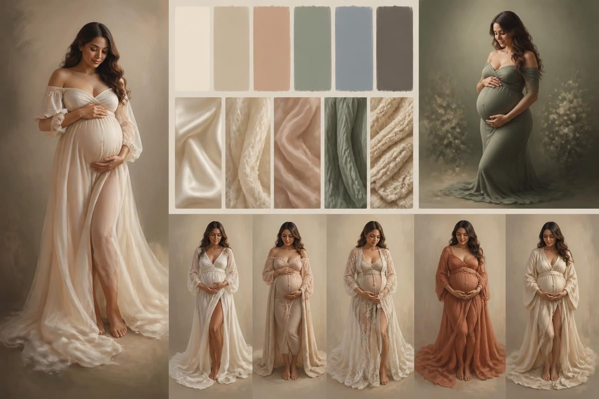 Maternity session wardrobe planning