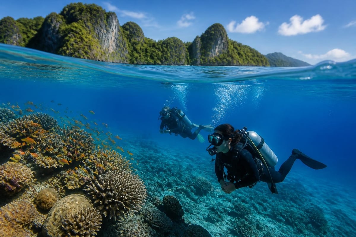 Ideal diving training conditions