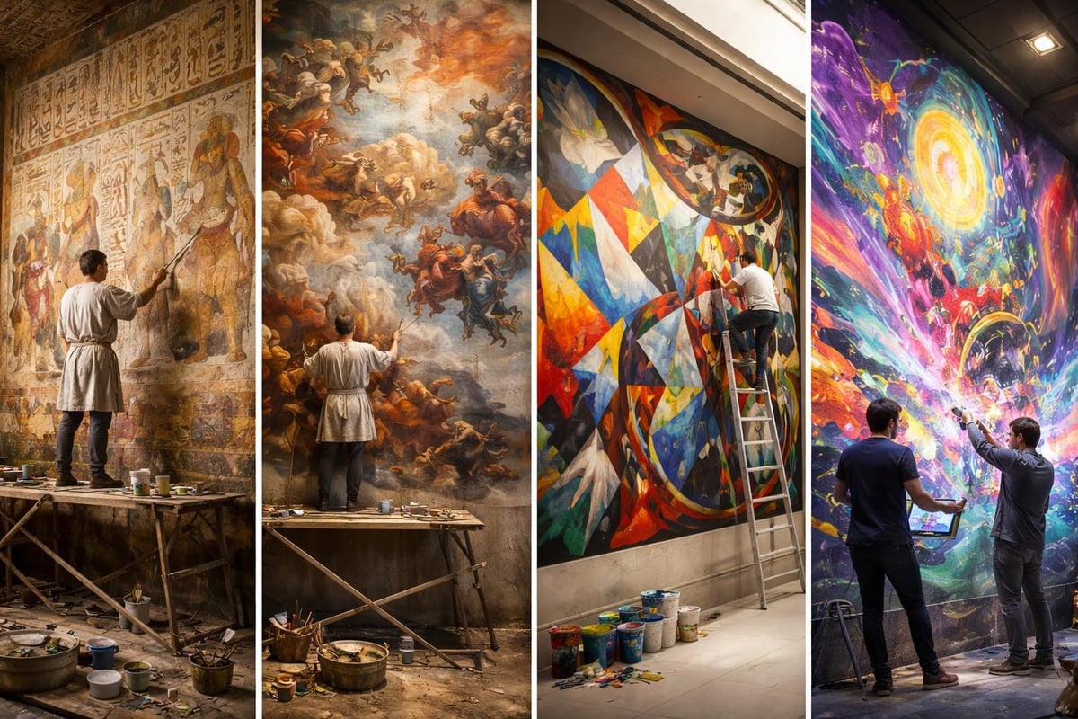 Historical evolution of mural art