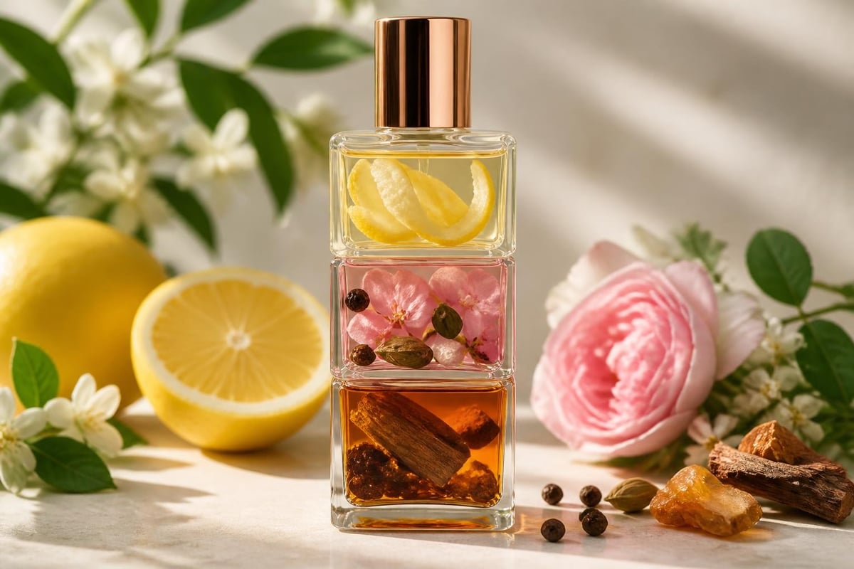 Duftpyramide natürlicher Parfums