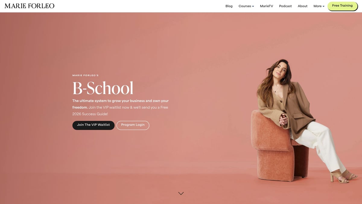 9 Essential Business Coaches for Entrepreneurs in 2025 - Marie Forleo – B-School