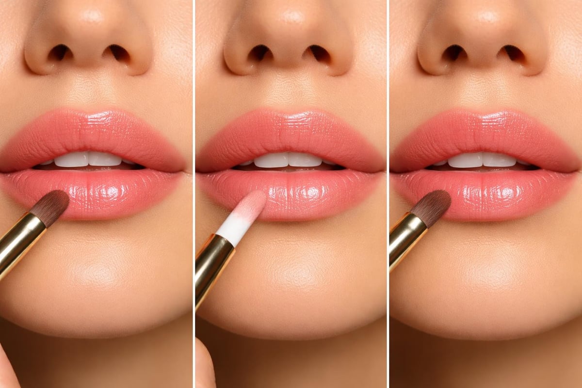 Lip shine layering technique