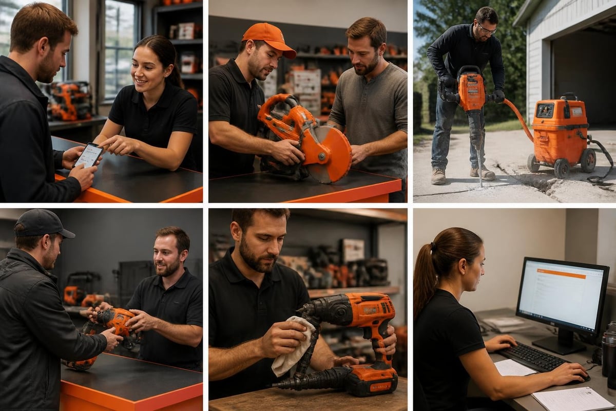 Power Tool Rental Software for Equipment Businesses Power tool rental workflow