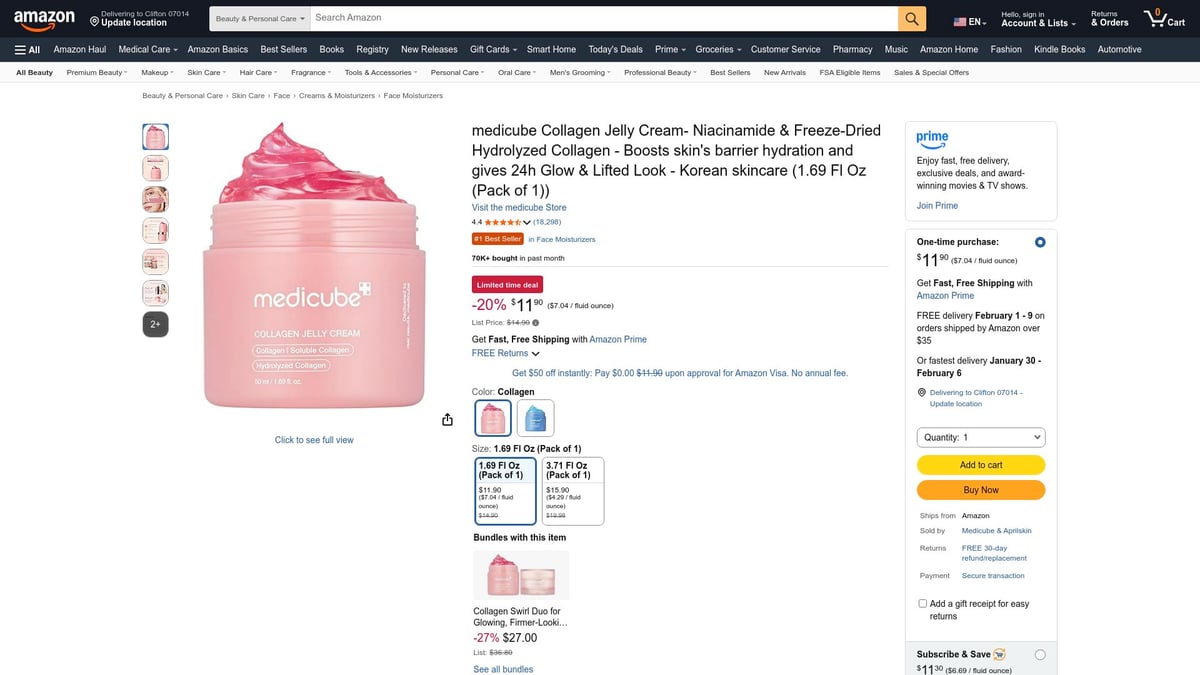 8 Best Beauty Creams to Try in 2026 for Glowing Skin - medicube Collagen Jelly Cream