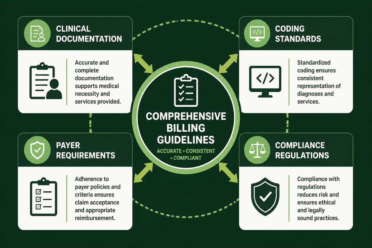 Billing guidelines framework components