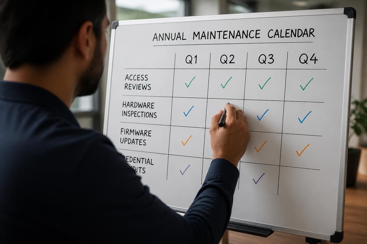Access system maintenance schedule
