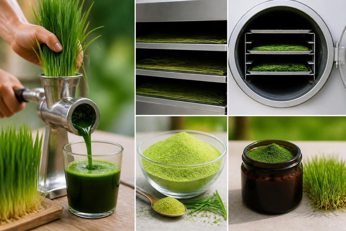 Wheatgrass forarbejdning