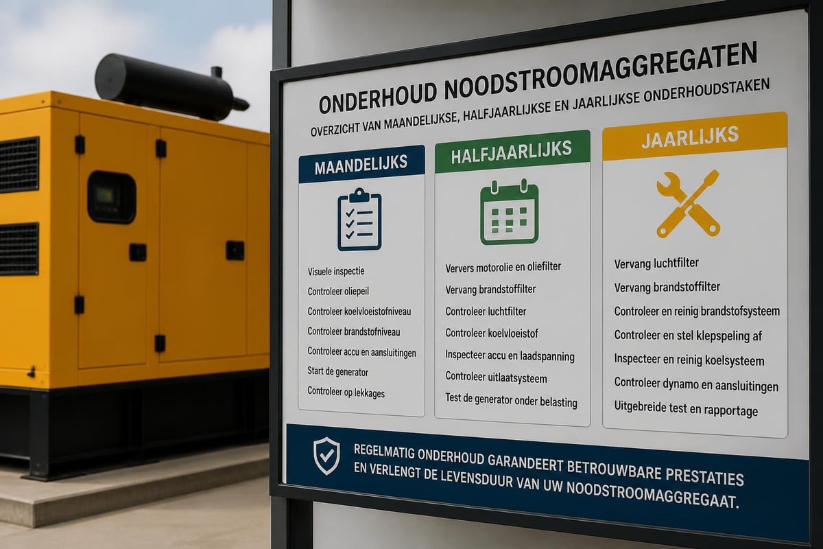 Onderhoudsschema noodstroom