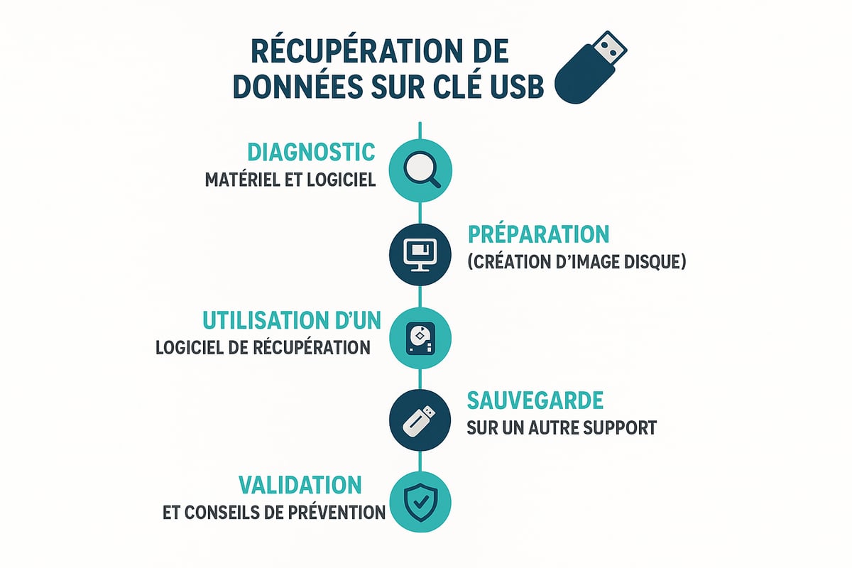 Guide Chronologique : Étapes de Récupération de Données sur Clé USB