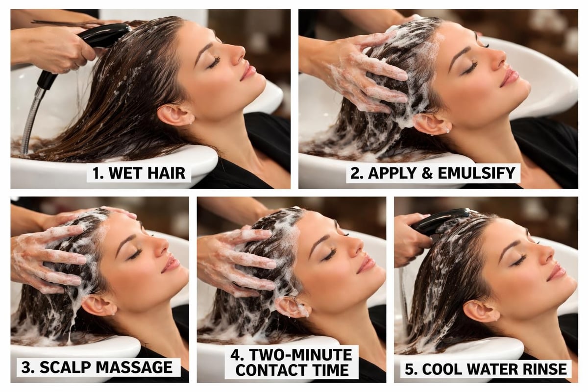 Proper shampooing technique