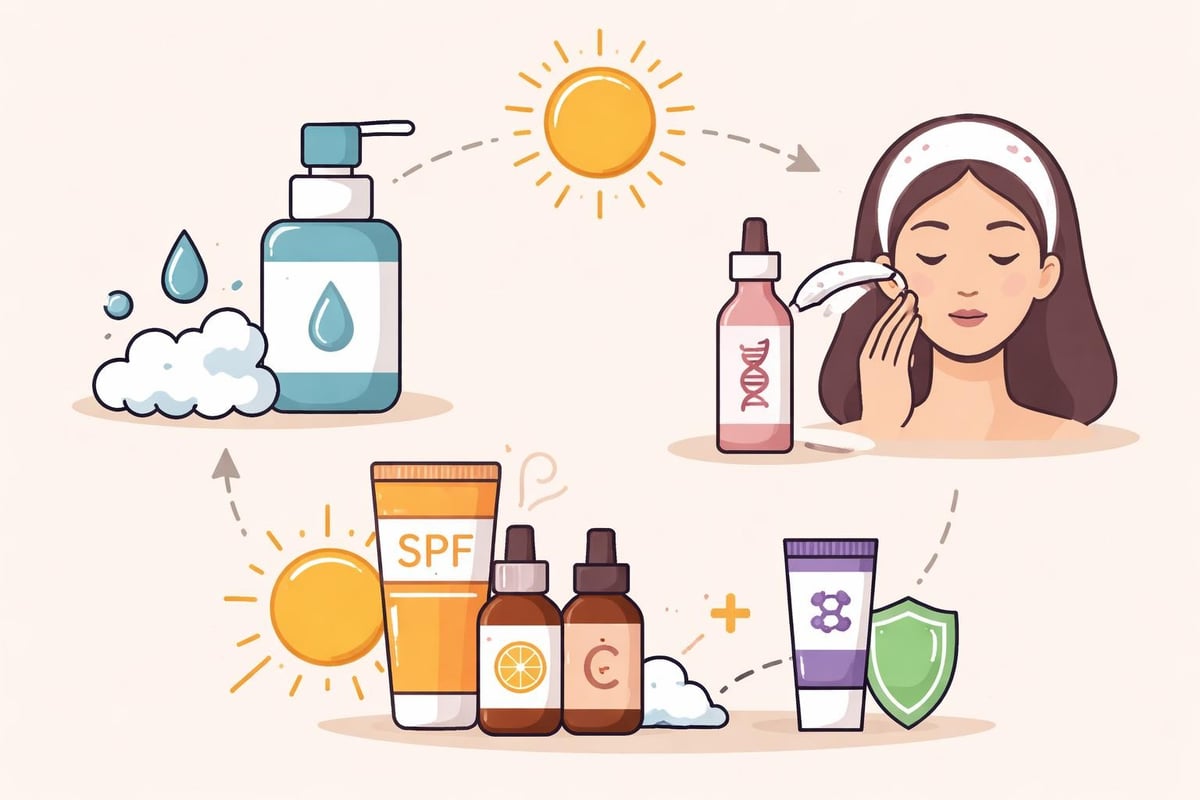Skincare routine integration