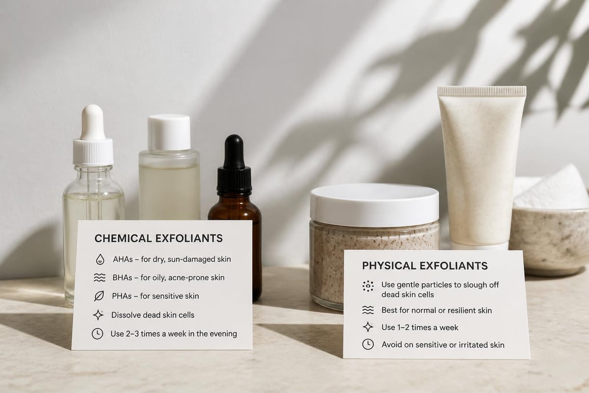 Chemical versus physical exfoliation comparison