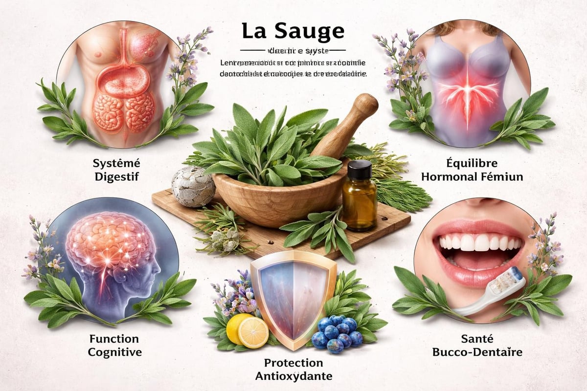 Bienfaits thérapeutiques sauge