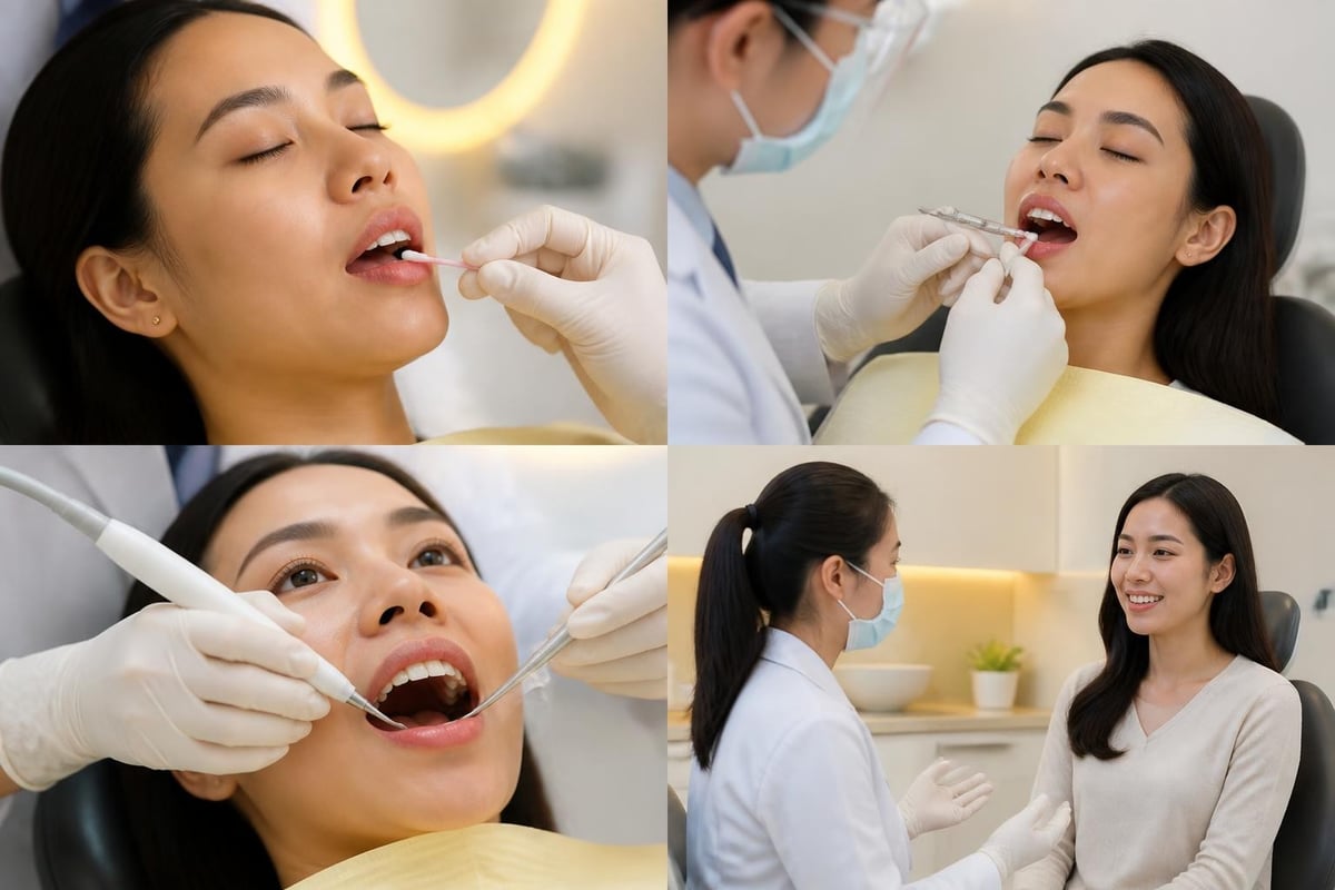 Dental cleaning comfort measures