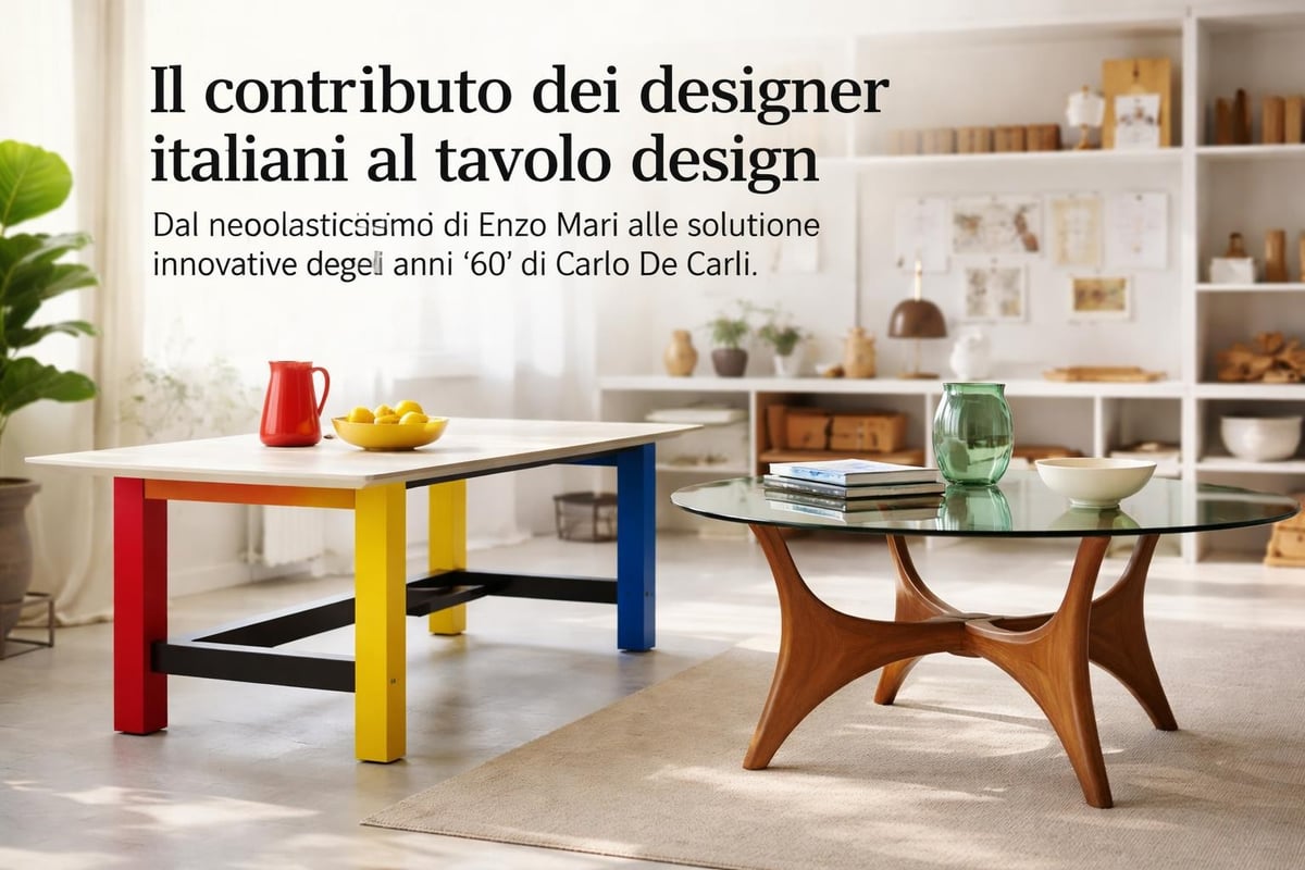 Evoluzione del tavolo design italiano
