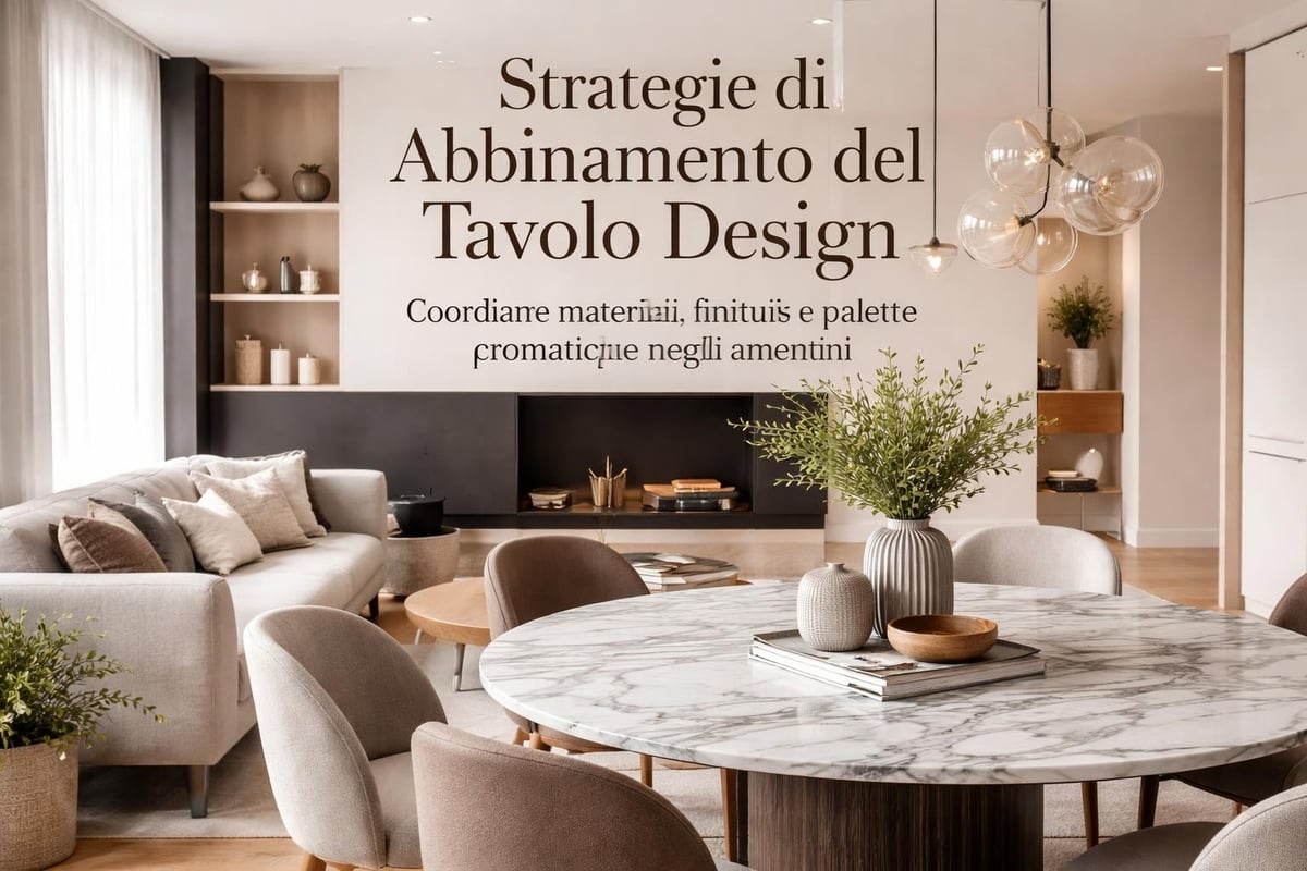 Coordinamento tavolo design con arredamento