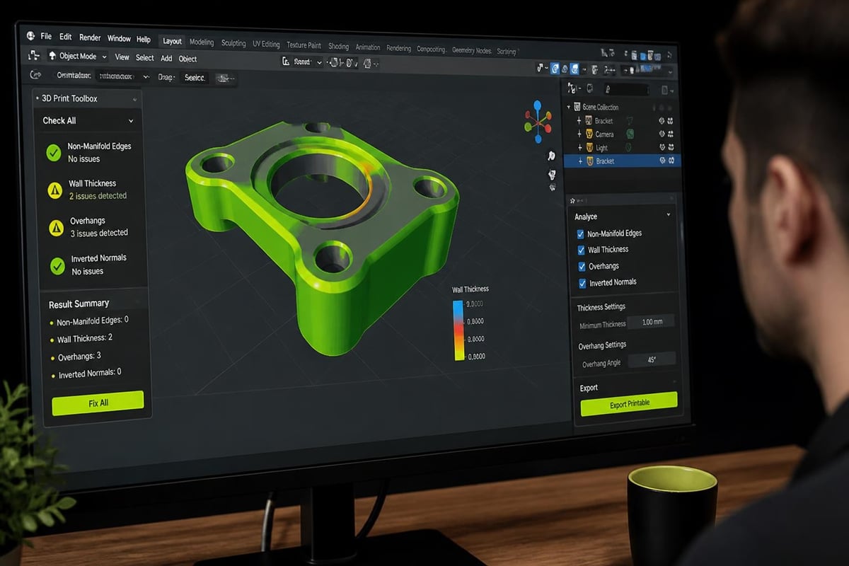 3D Print Toolbox mesh validation checks