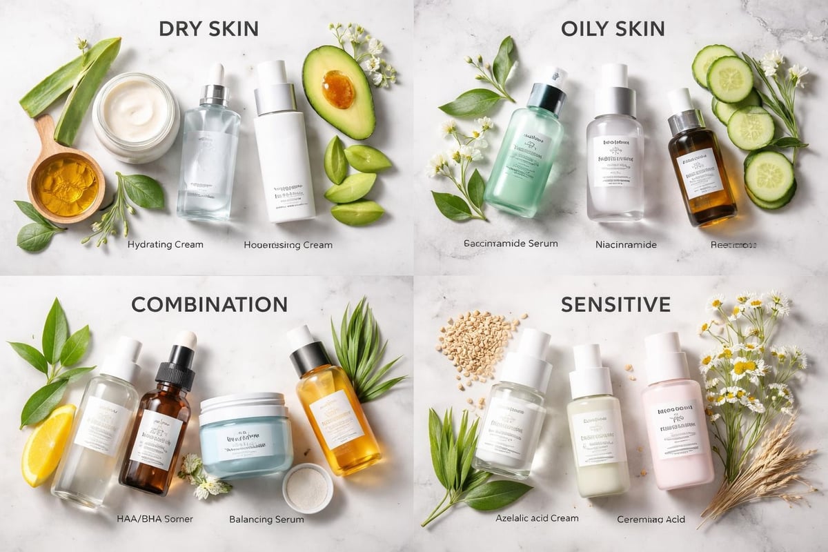 Choosing anti-ageing serum by skin type