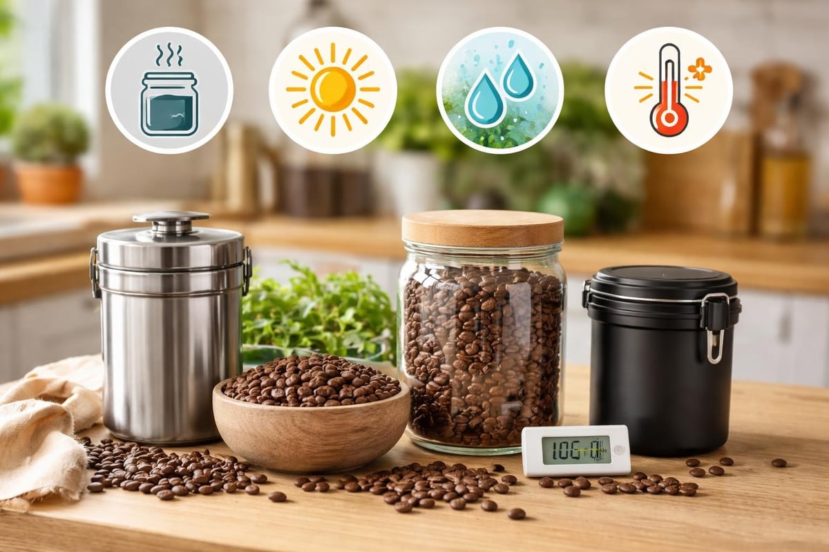 Conservation du café en grains