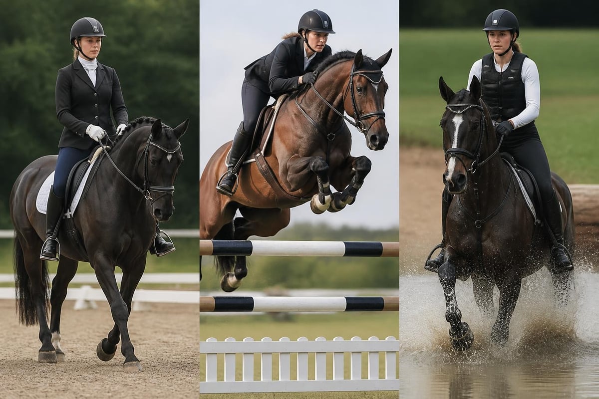 Black breeches across equestrian disciplines