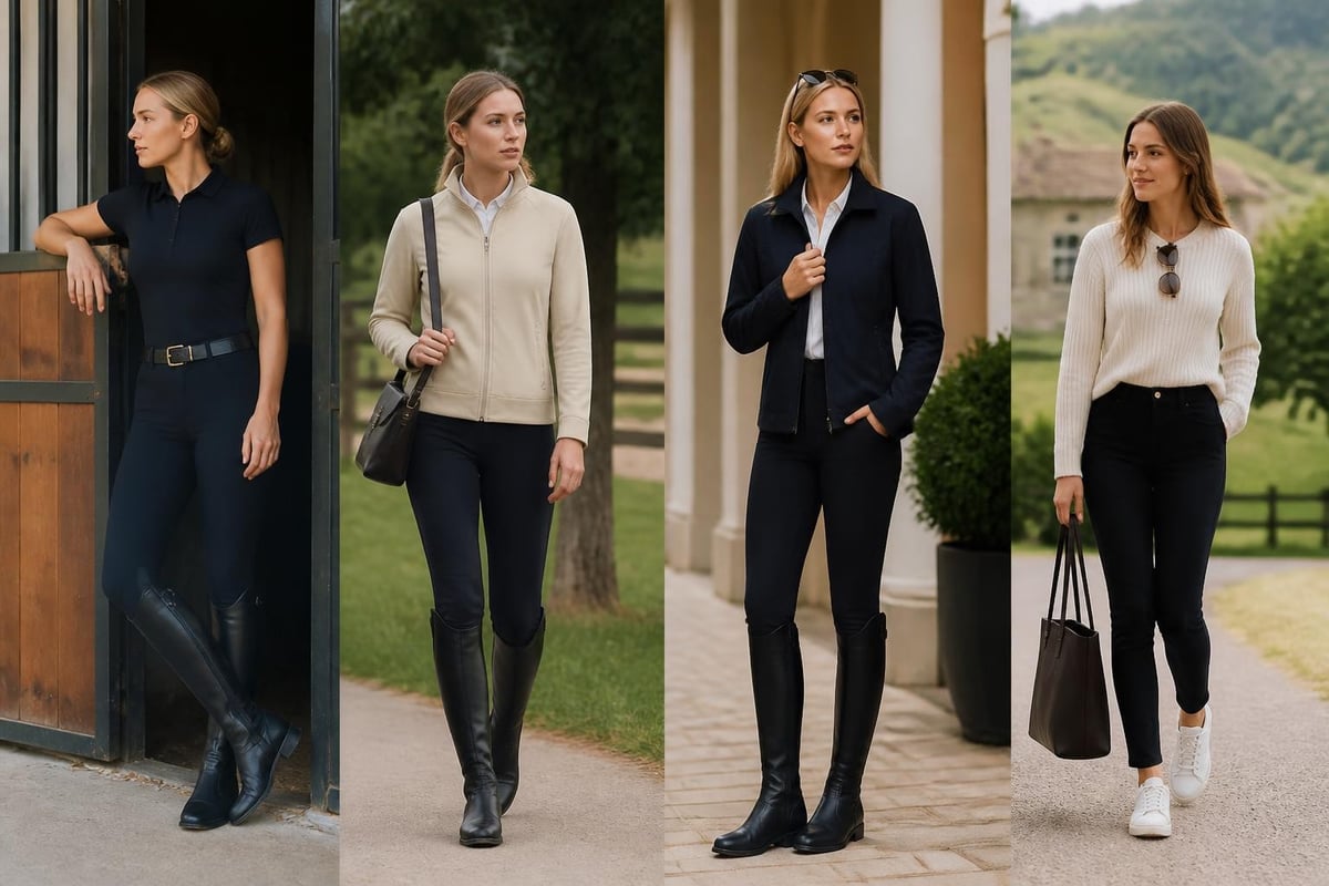 Transitioning black breeches from stable to street