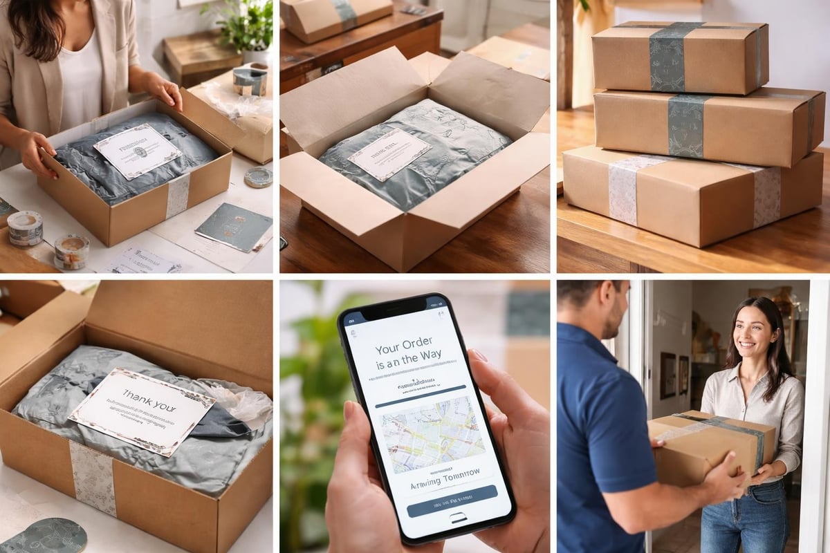 Branded shipping touchpoint map