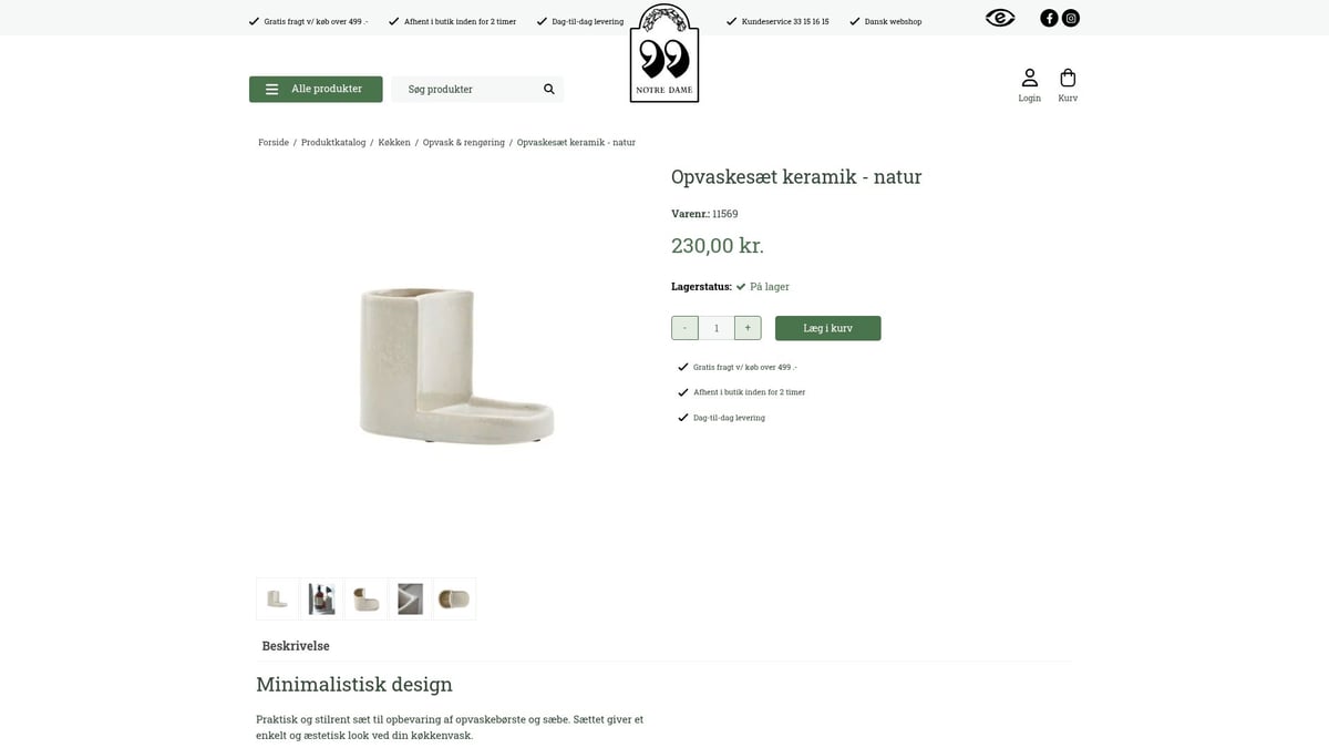 7 Smarte Opvaskestativ til Dit Køkken i 2026 - Opvaskesæt Keramik – Natur (Notre Dame)