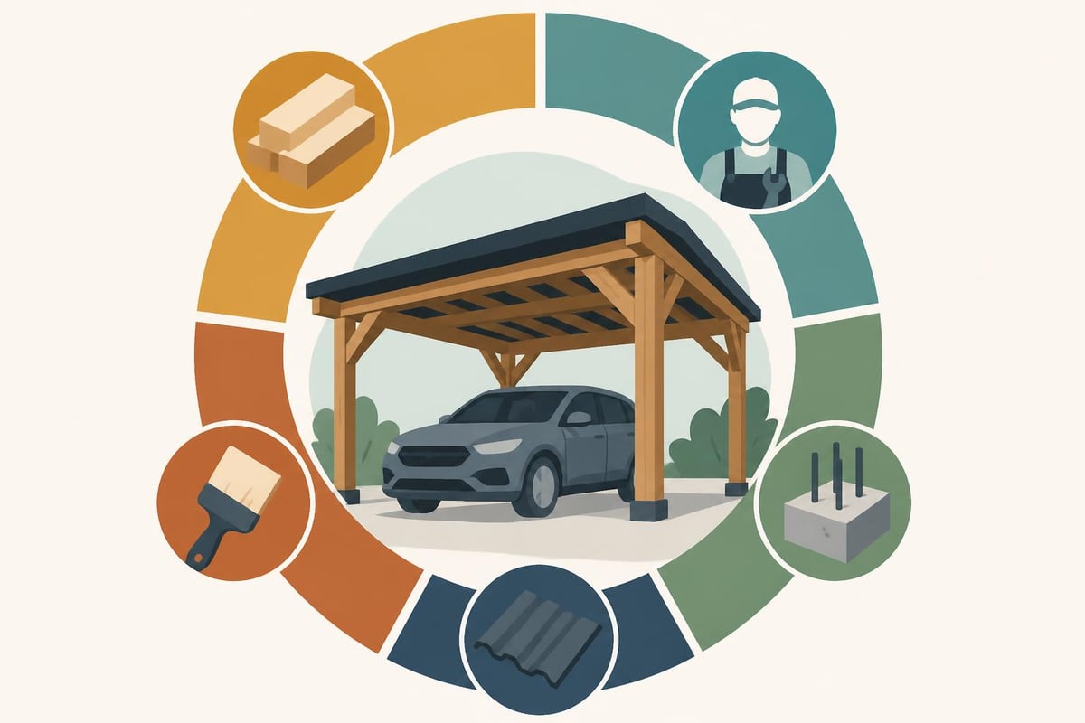 Timber carport cost components