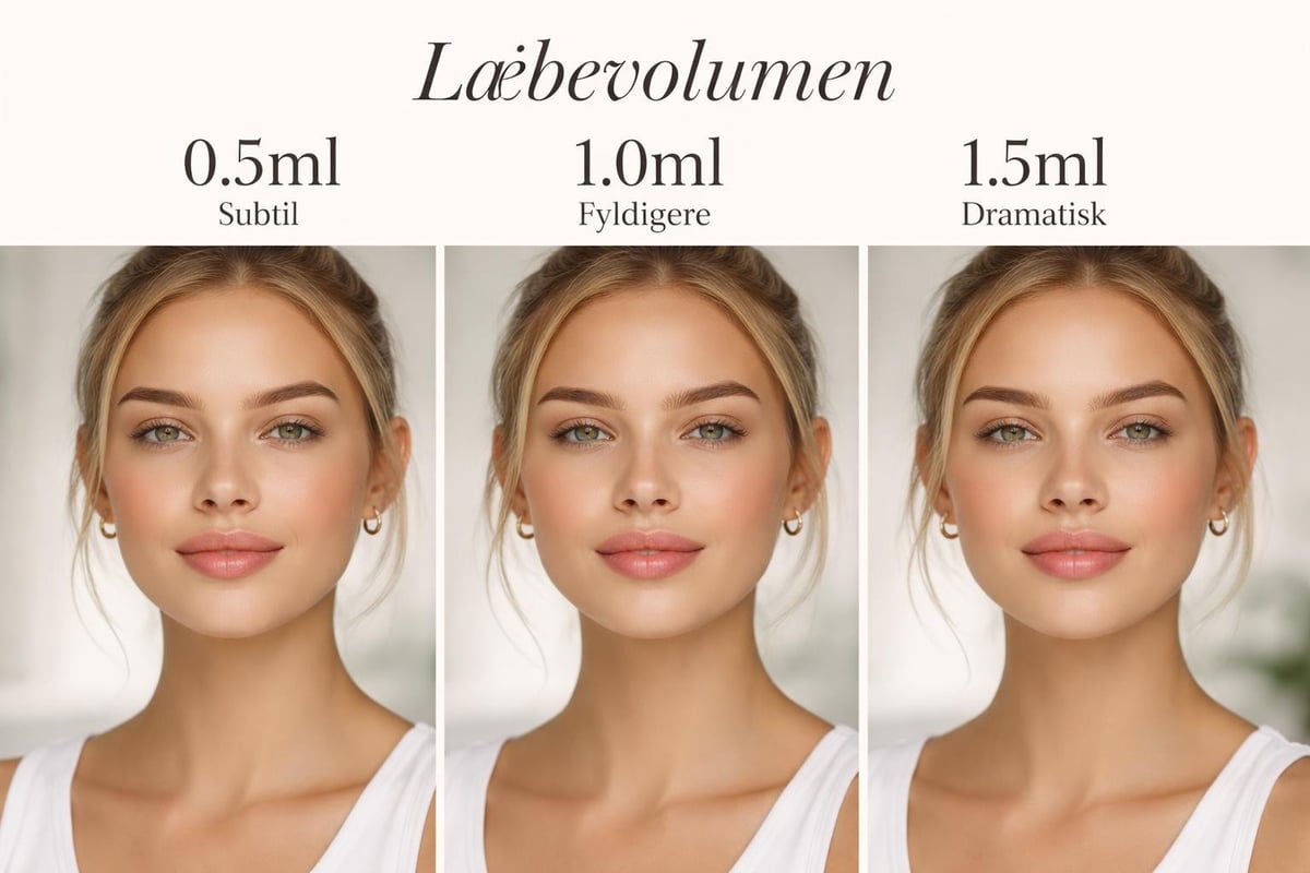 Lip filler mængder og resultater