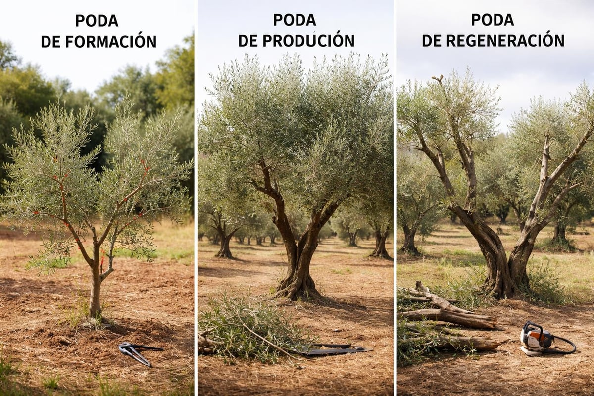 Tipos de poda del olivo