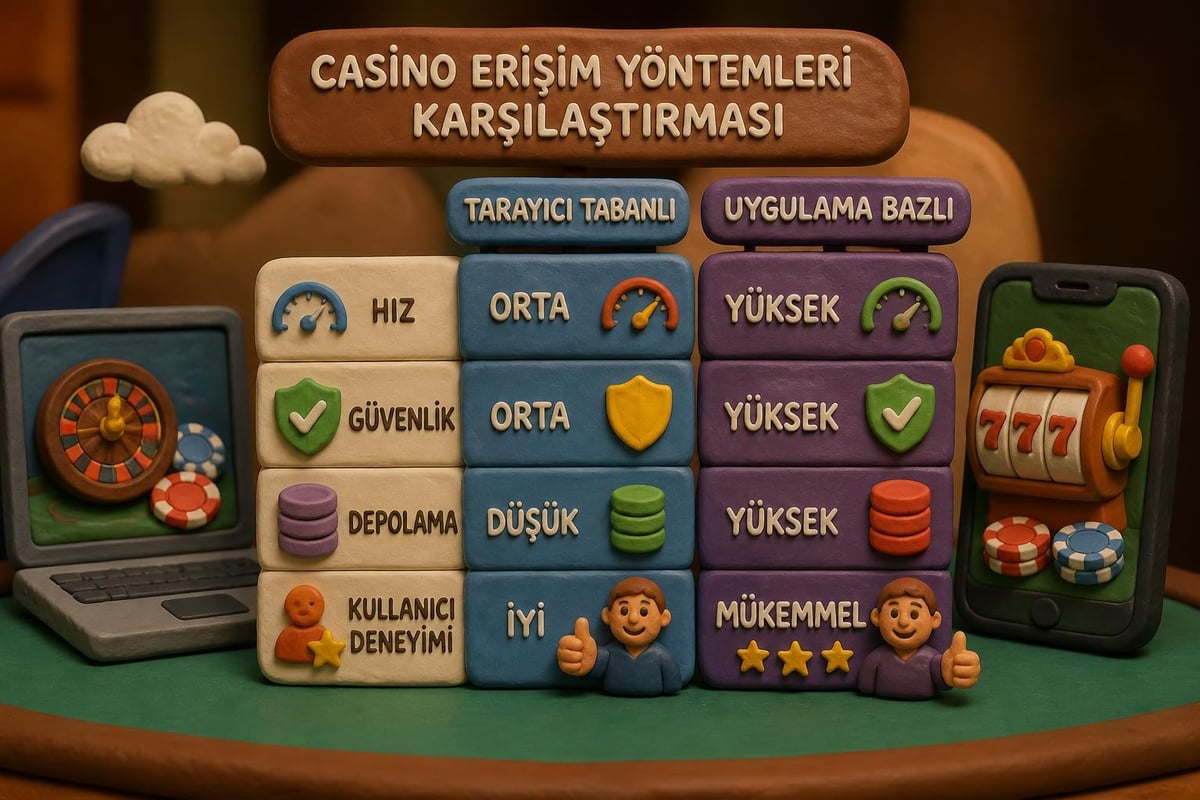 Mobil casino tarayıcı ve uygulama karşılaştırması