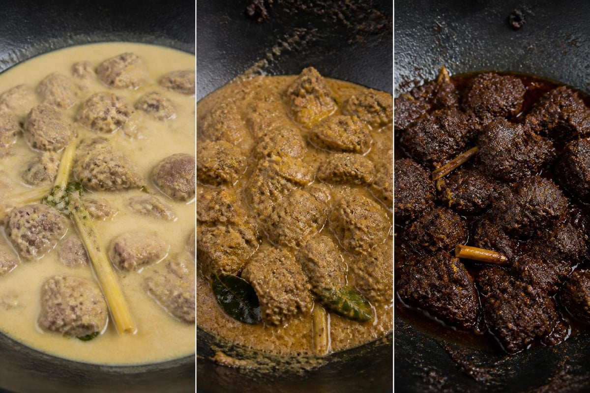 Tahapan memasak rendang