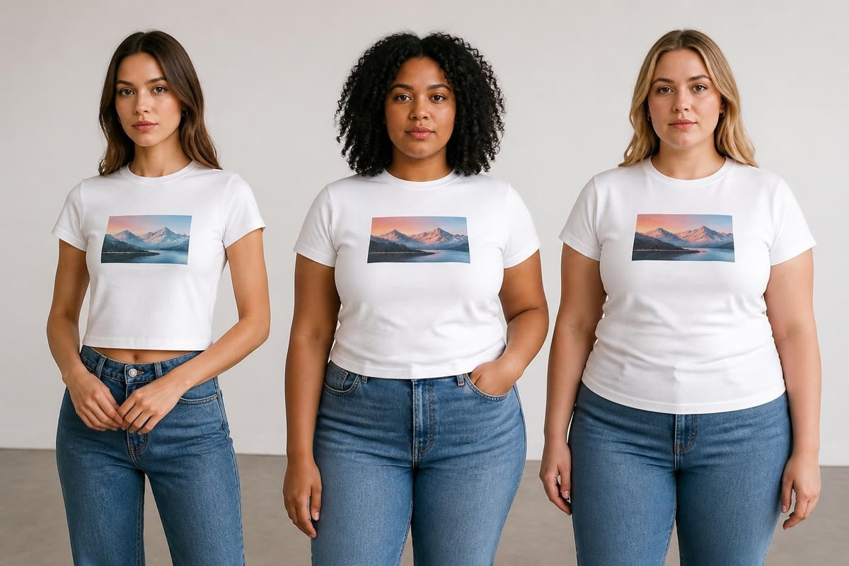 Small graphic tee fit guide