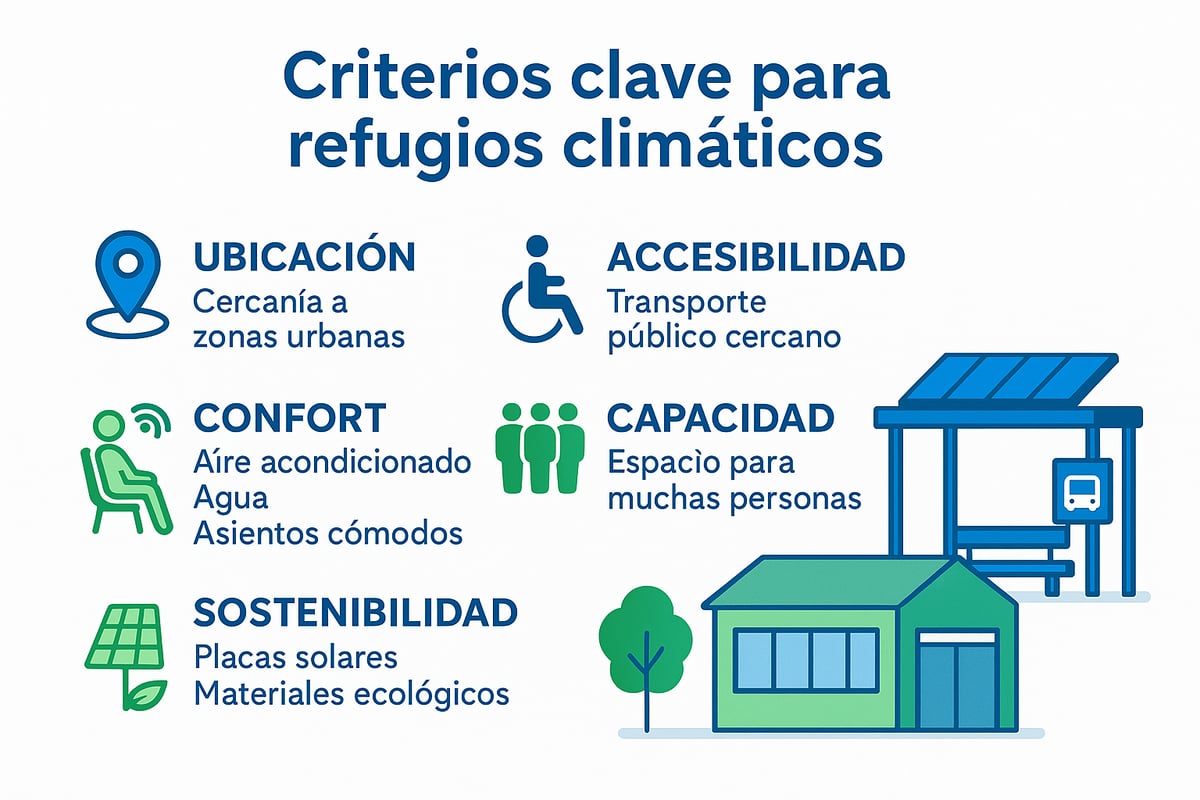 Criterios para identificar y seleccionar refugios climáticos efectivos