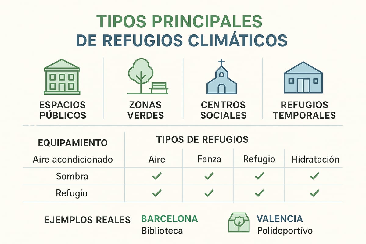 Tipos de refugios climáticos: características, equipamientos y ejemplos