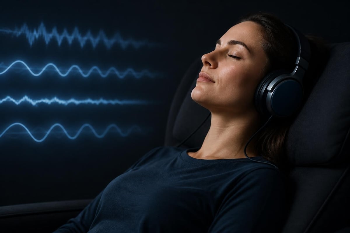 Brain wave patterns during sound therapy