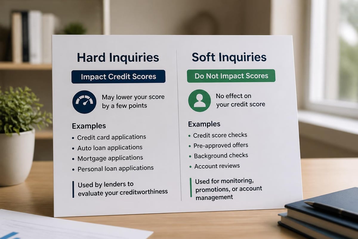 Hard vs soft credit inquiries