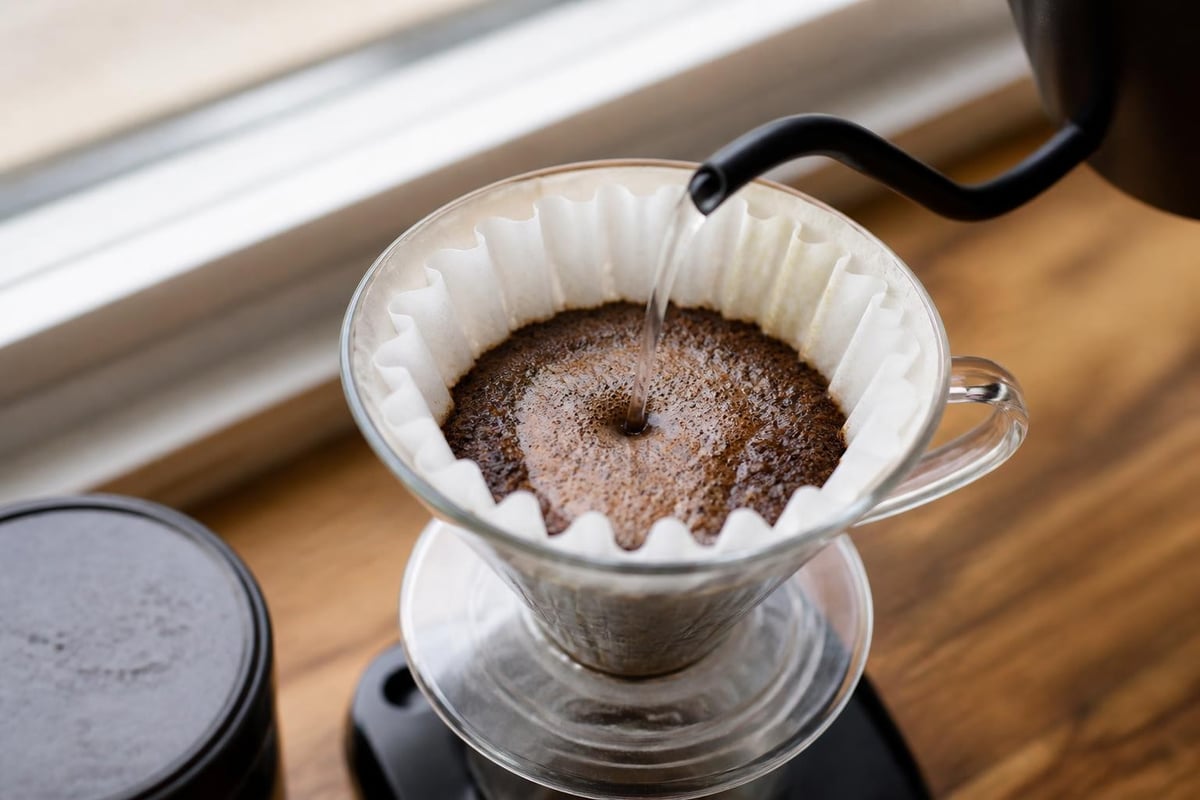 Pour-over brewing process
