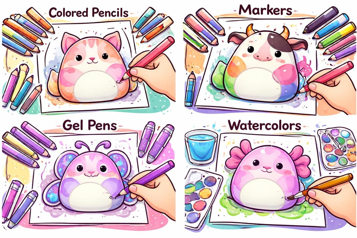 Coloring materials for Squishmallows