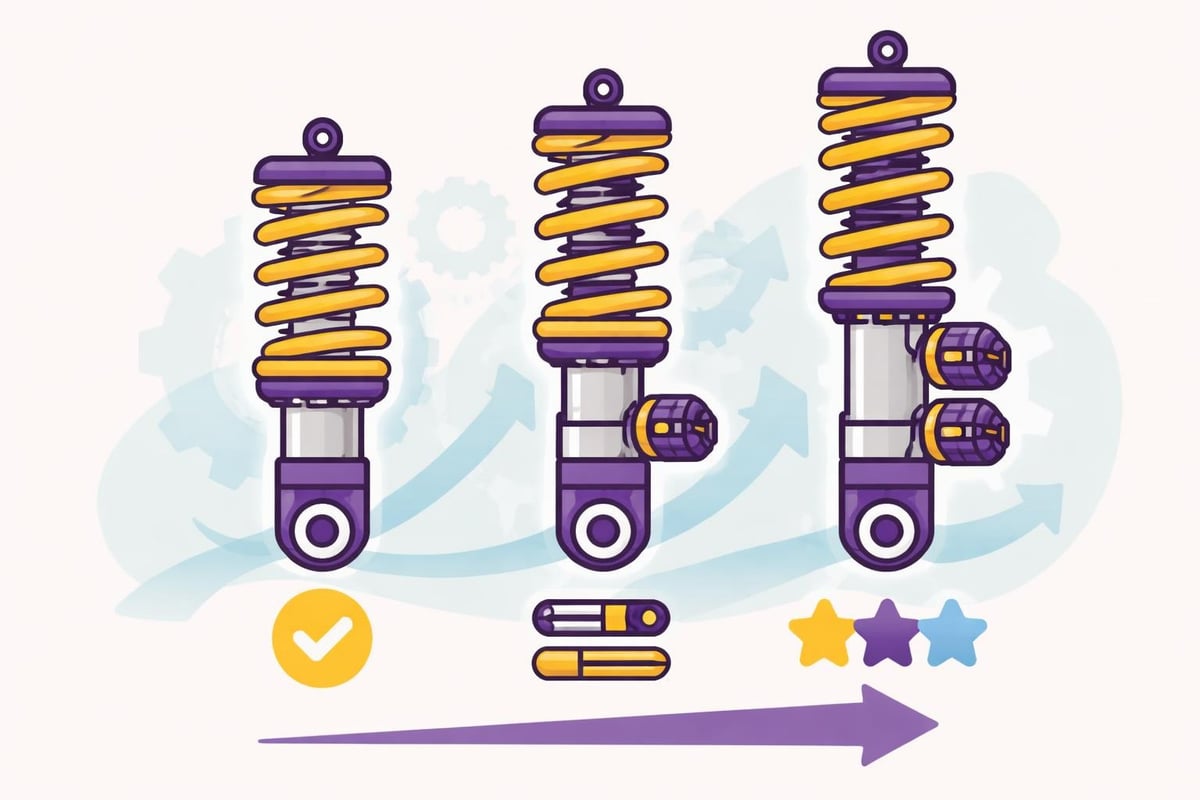 KW suspension product lineup comparison