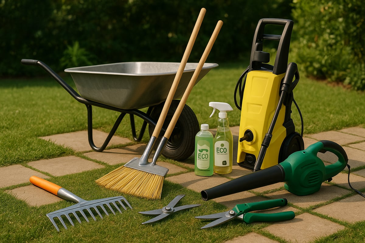 Herramientas y productos recomendados para la limpieza de jardines